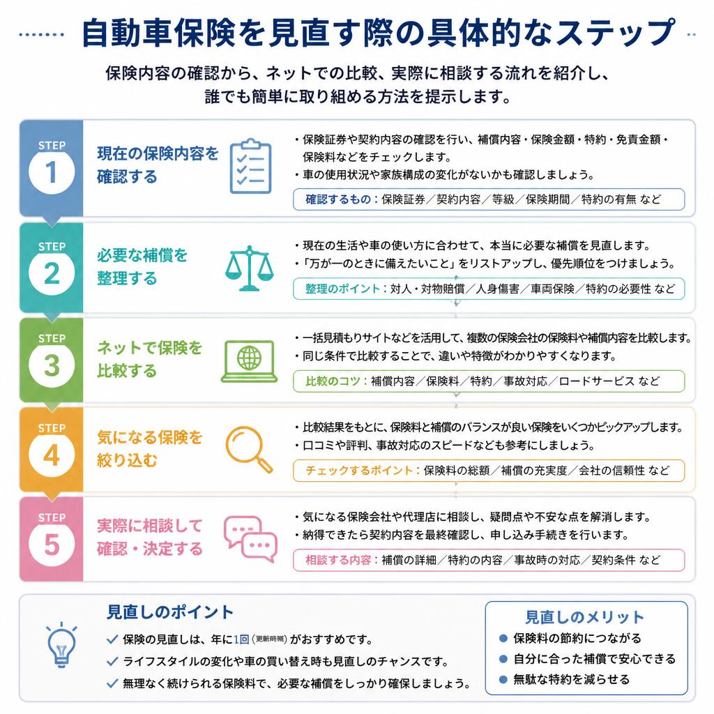 賢く見直すためのステップ